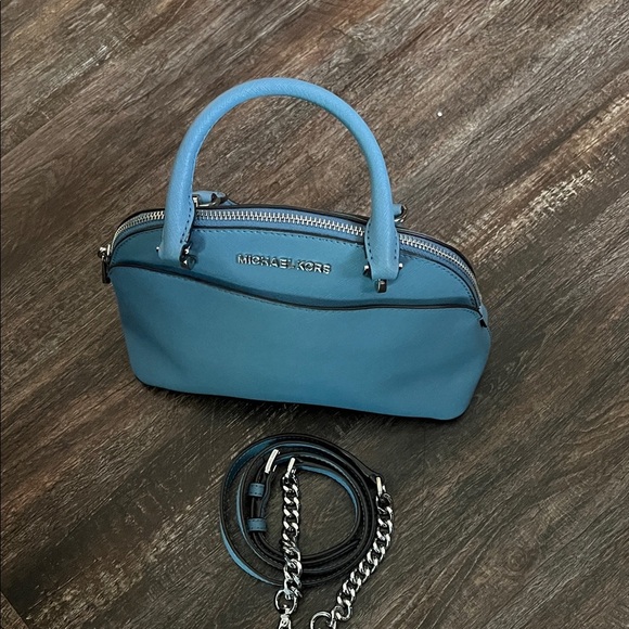 NWOT Michael Kors Light Blue Satchel - Picture 4 of 9